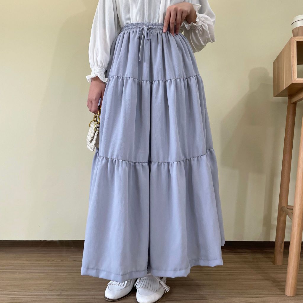 Eclemix Skirt Myomi | Rok Wanita Rampel Susun A-line