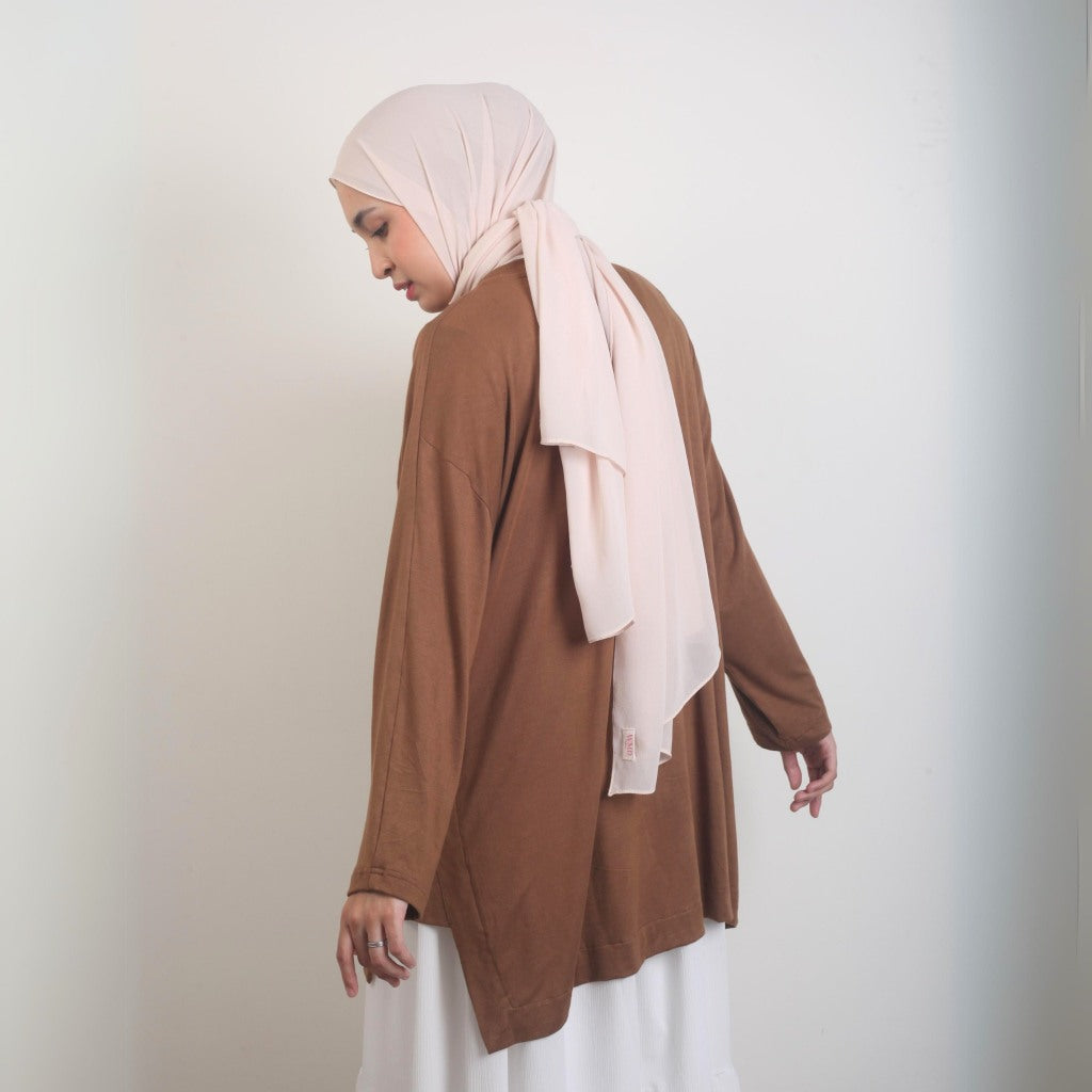 Eclemix Top Casia | Atasan Wanita Kaos Lengan Panjang Daily Basic Loose