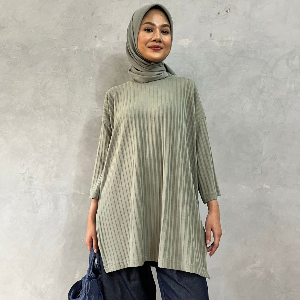 Eclemix Top Parita | Atasan Wanita Kaos Basic Oversize Non Busui
