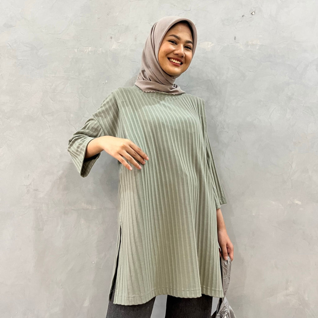 Eclemix Top Parita Nursing | Atasan Wanita Kaos Basic Oversize Busui Friendly