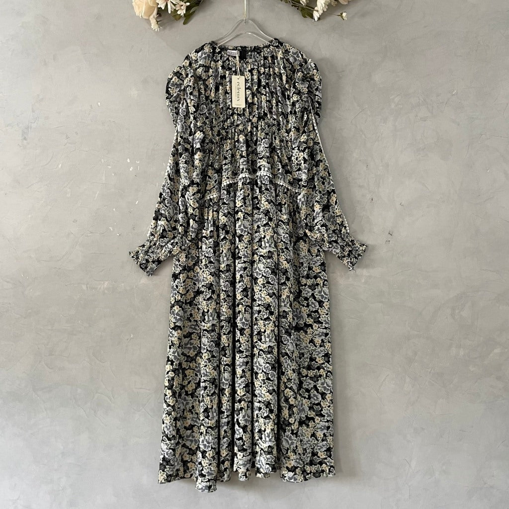 Eclemix Dress Euna |Baju Wanita Vintage Motif Bunga