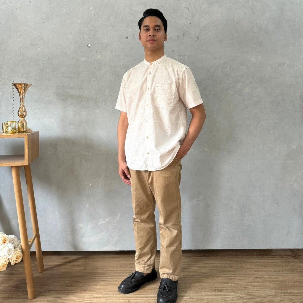 Eclemix Men Top Joon | Kemeja Koko Printing Pria Lengan Pendek
