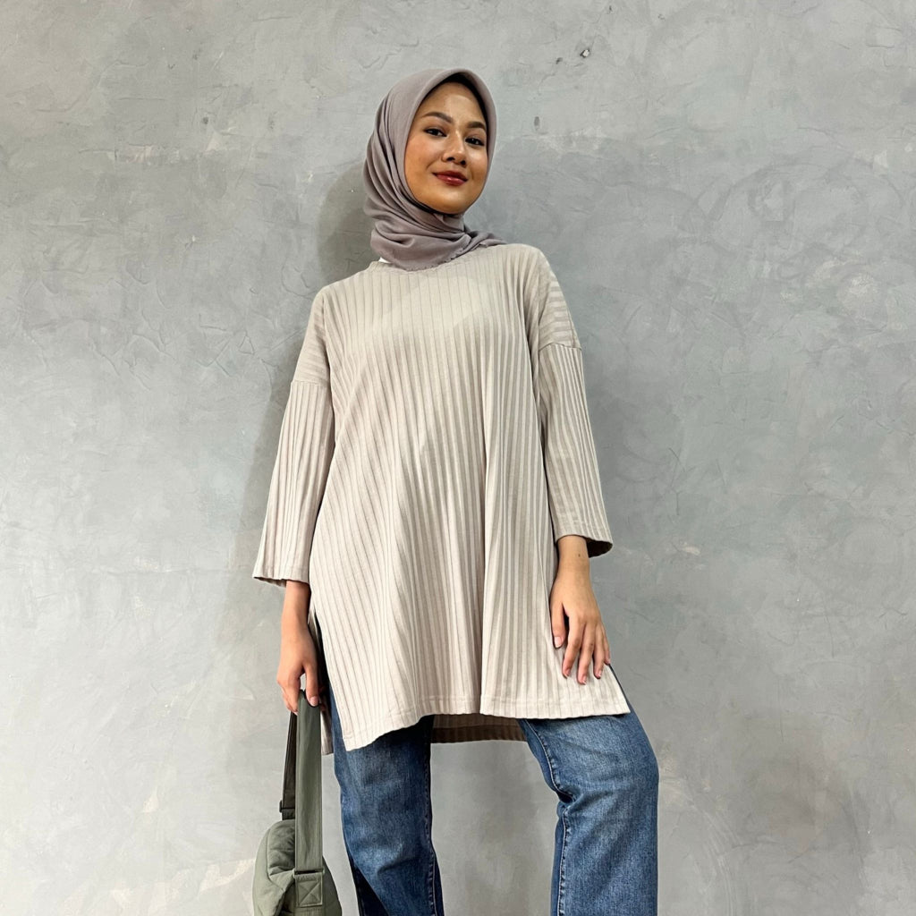Eclemix Top Parita | Atasan Wanita Kaos Basic Oversize Non Busui