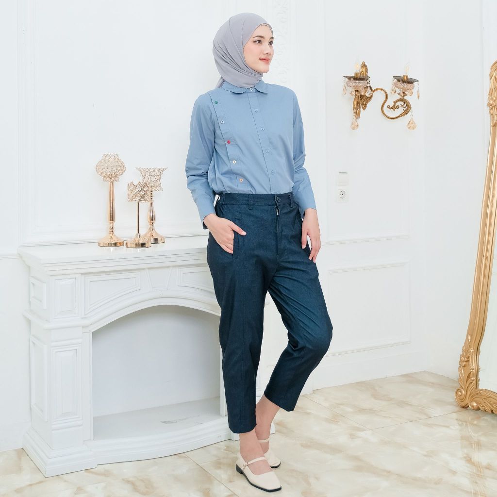 Image of Eclemix Pants Gio | Celana Panjang Baggy Wanita Strech