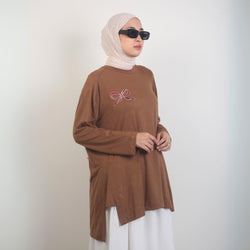 Image of Eclemix Top Casia | Atasan Wanita Kaos Lengan Panjang Daily Basic Loose