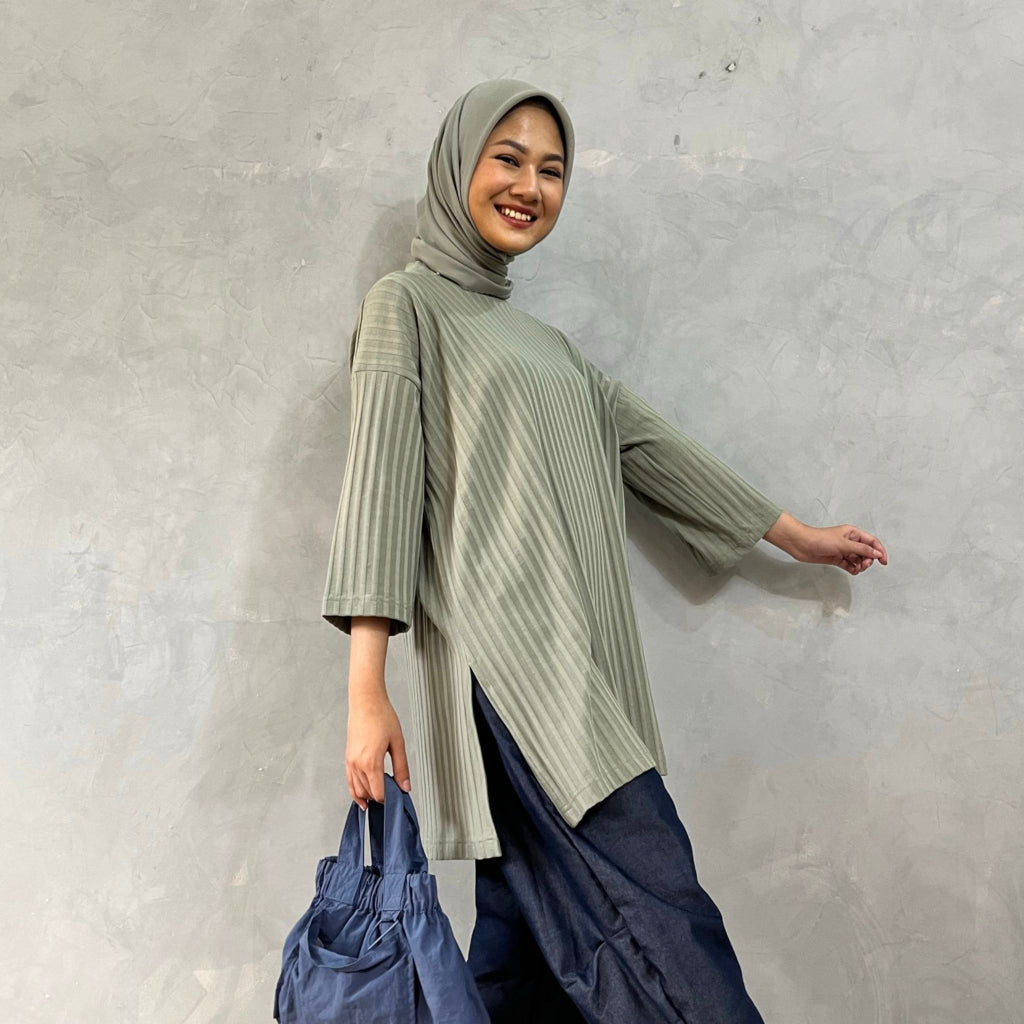 Eclemix Top Parita | Atasan Wanita Kaos Basic Oversize Non Busui
