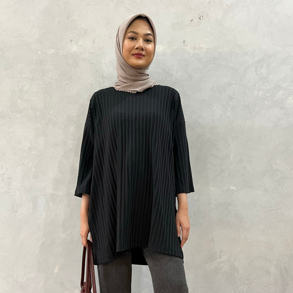 Image of Eclemix Top Parita Nursing | Atasan Wanita Kaos Basic Oversize Busui Friendly