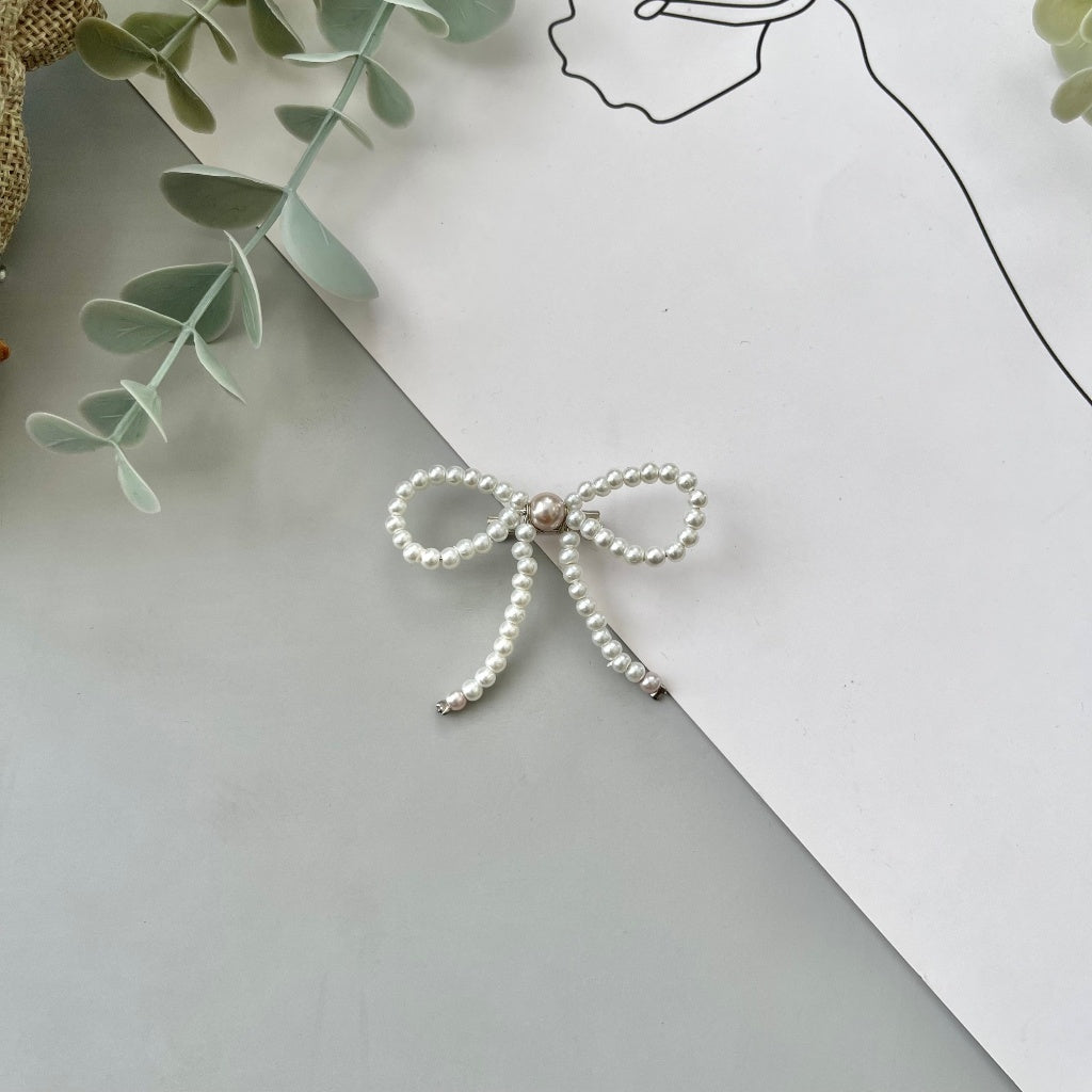 Image of Eclemix Brooch Bowknot |  Bros Mutiara Pita Coquette