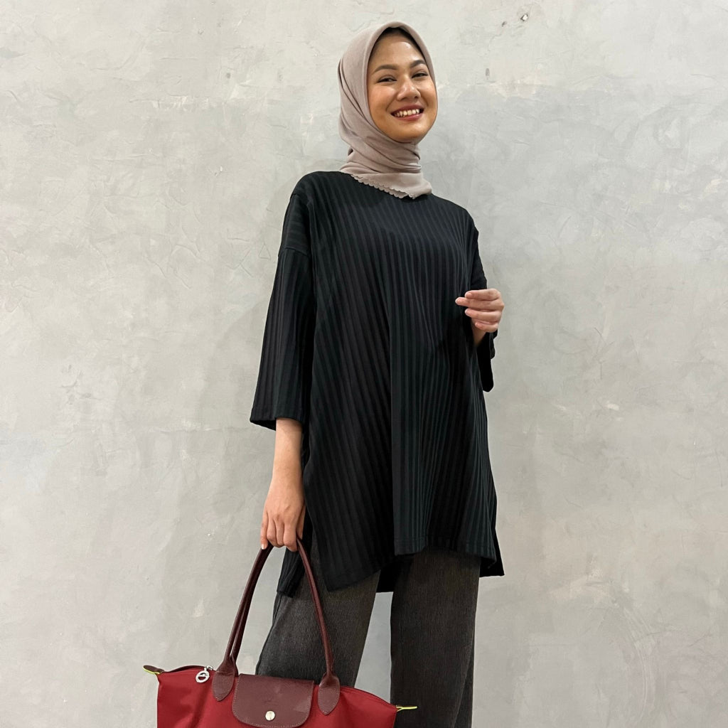 Eclemix Top Parita Nursing | Atasan Wanita Kaos Basic Oversize Busui Friendly