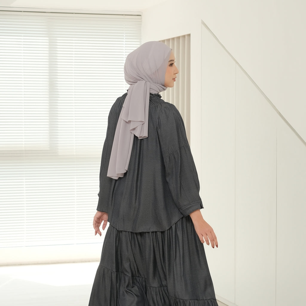 Image of Eclemix Top Unwind | Atasan Wanita Blouse Polos Ruffle Tali