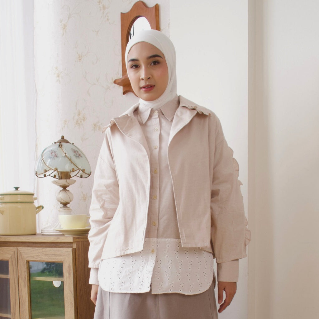 Eclemix Outer Carmen | Atasan Wanita Outer Polos Frill