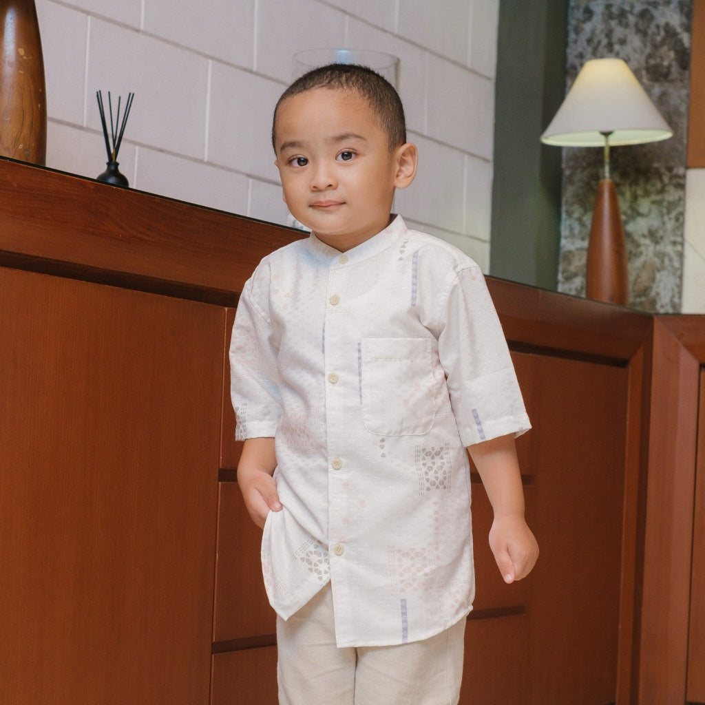 Eclemix Top Kemeja Anak Yukari | Kemeja Koko Printing Anak Laki-Laki Lengan Pendek