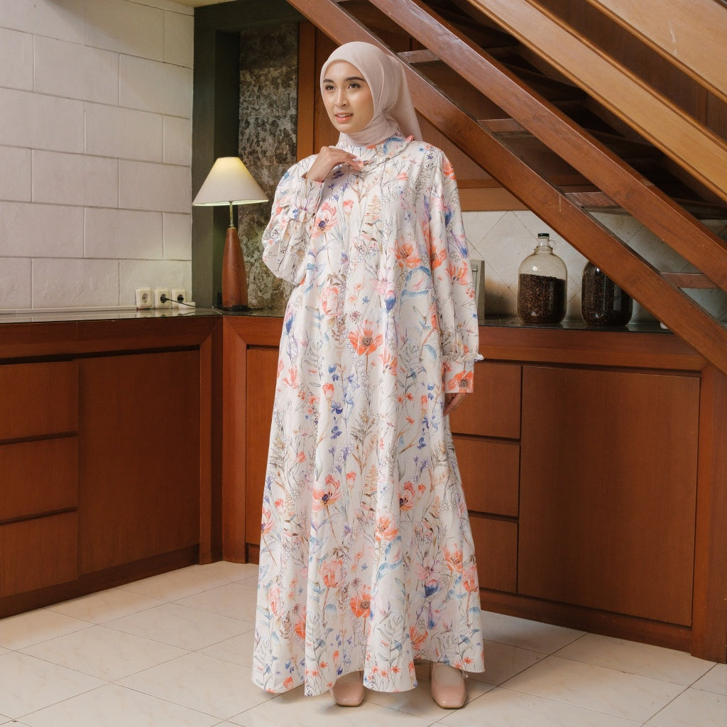 Image of Eclemix Mimosa Exclusive Printing Set | Dress Wanita & Anak Motif | Family Set | Sarimbit