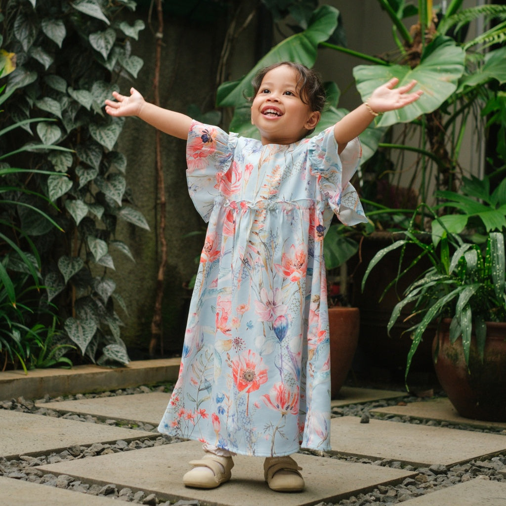 Image of Eclemix Mimosa Exclusive Printing Set | Dress Wanita & Anak Motif | Family Set | Sarimbit