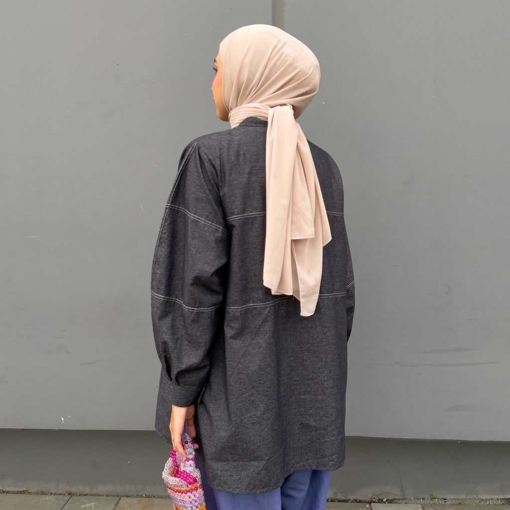 Image of Eclemix Top Nour Oversized Casual Shirt | Atasan Katun Wanita Casual Style
