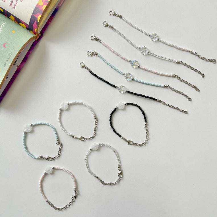 Eclemix Lucky Clover Bracelet Accessories | Manik Gelang Daun Semanggi | Four Leaf Clover Charm Bracelet