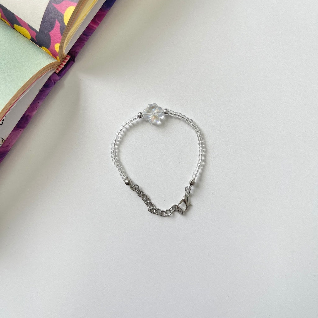 Eclemix Lucky Clover Bracelet Accessories | Manik Gelang Daun Semanggi | Four Leaf Clover Charm Bracelet