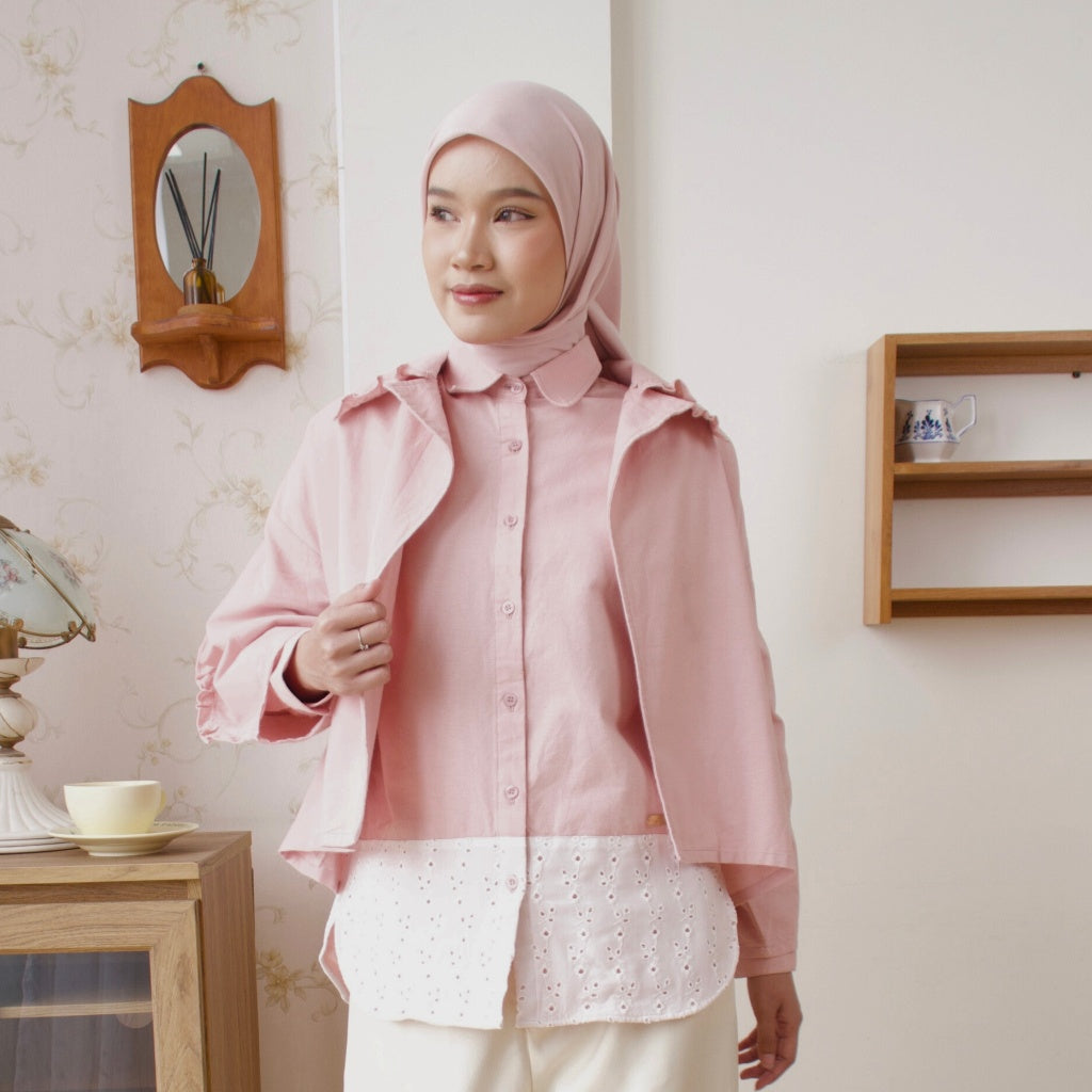 Eclemix Outer Carmen | Atasan Wanita Outer Polos Frill
