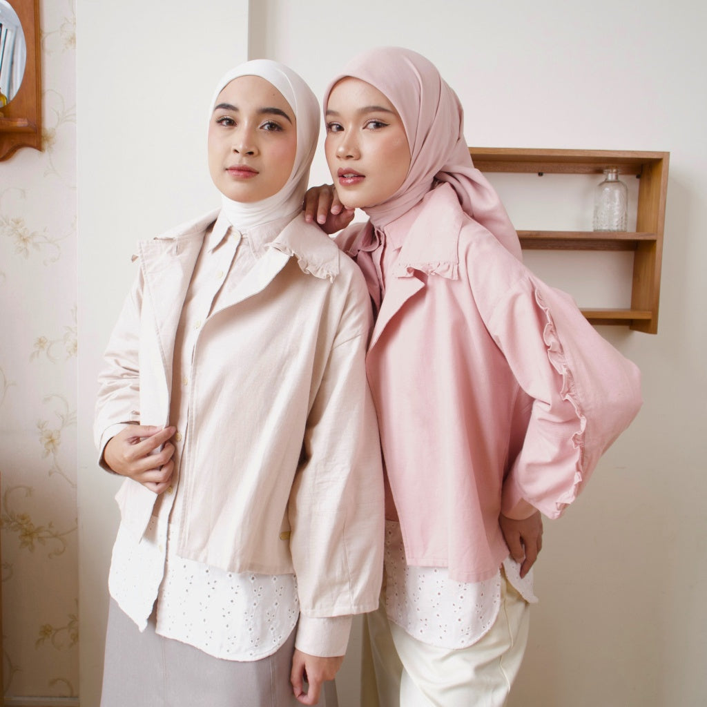 Image of Eclemix Outer Carmen | Atasan Wanita Outer Polos Frill