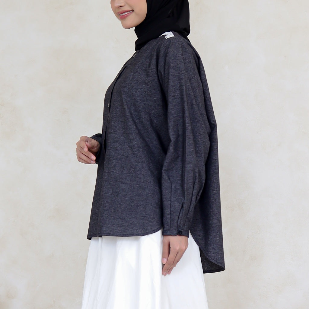 Eclemix Top Fior  | Atasan Wanita Casual Shirt Polos Renda Daily