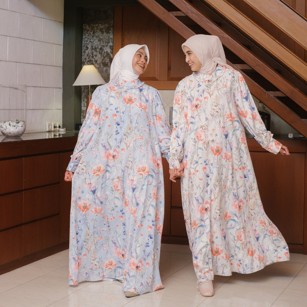 Image of Eclemix Mimosa Exclusive Printing Set | Dress Wanita & Anak Motif | Family Set | Sarimbit