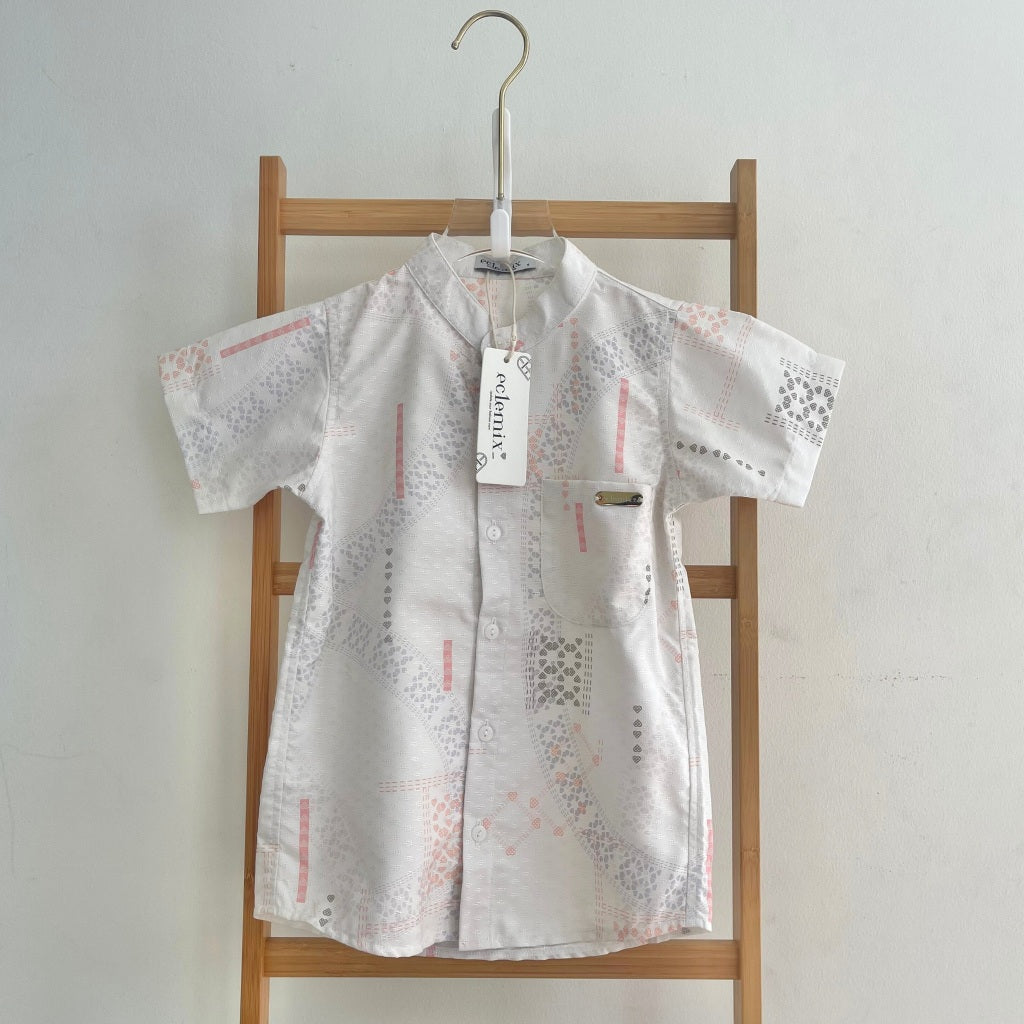 Image of Eclemix Top Kemeja Anak Mimosa | Kemeja Koko Printing Anak Laki-Laki Lengan Pendek