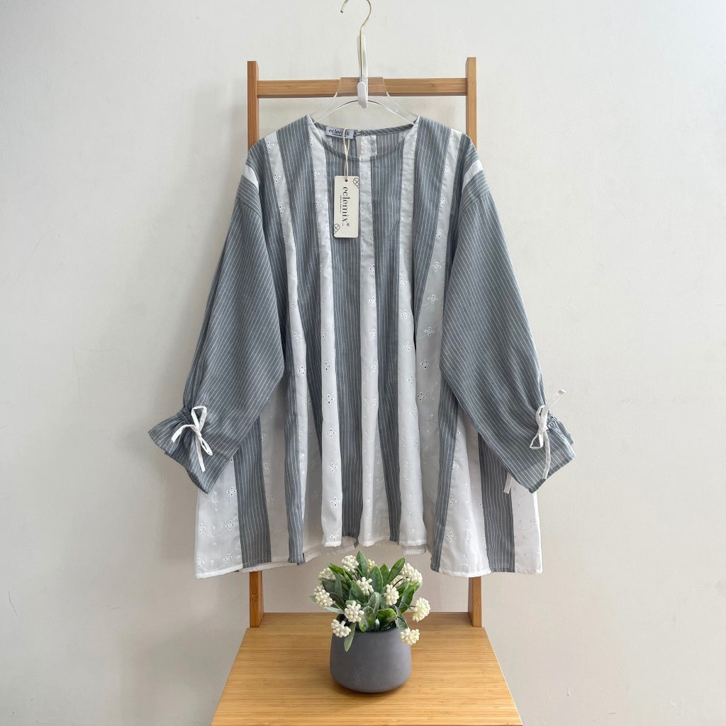 Eclemix Top Sorela | Cotton Striped Blouses | Atasan Wanita A-Line