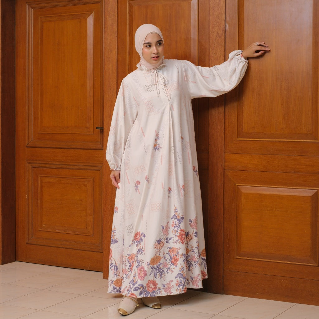 Image of Eclemix Dress Yukari Exclusive Printing | Dress Wanita Printing Motif Bunga
