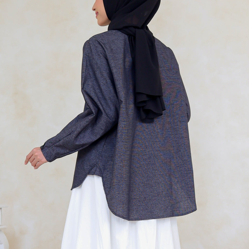 Eclemix Top Fior  | Atasan Wanita Casual Shirt Polos Renda Daily