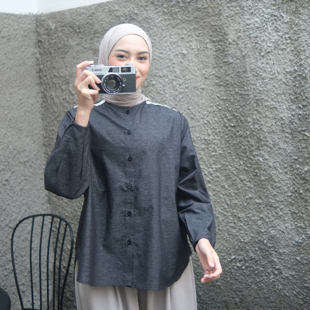 Image of Eclemix Top Fior  | Atasan Wanita Casual Shirt Polos Renda Daily