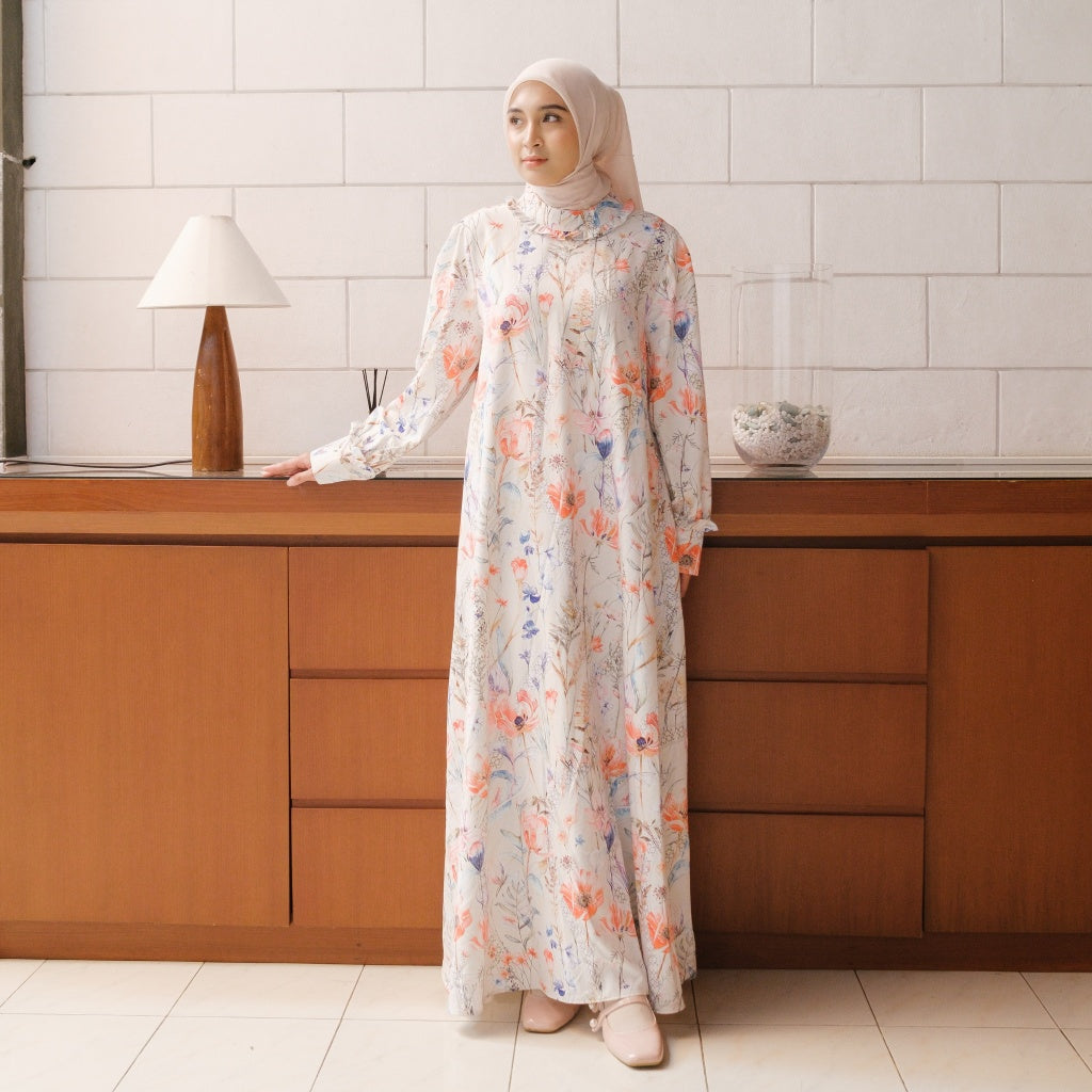 Image of Eclemix Mimosa Exclusive Printing Set | Dress Wanita & Anak Motif | Family Set | Sarimbit