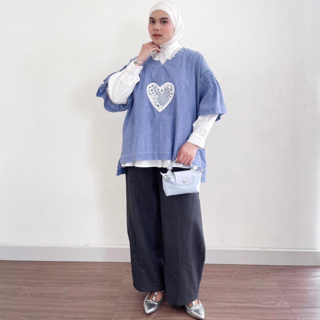 Image of Eclemix Top Hirara Stripe Outer Love