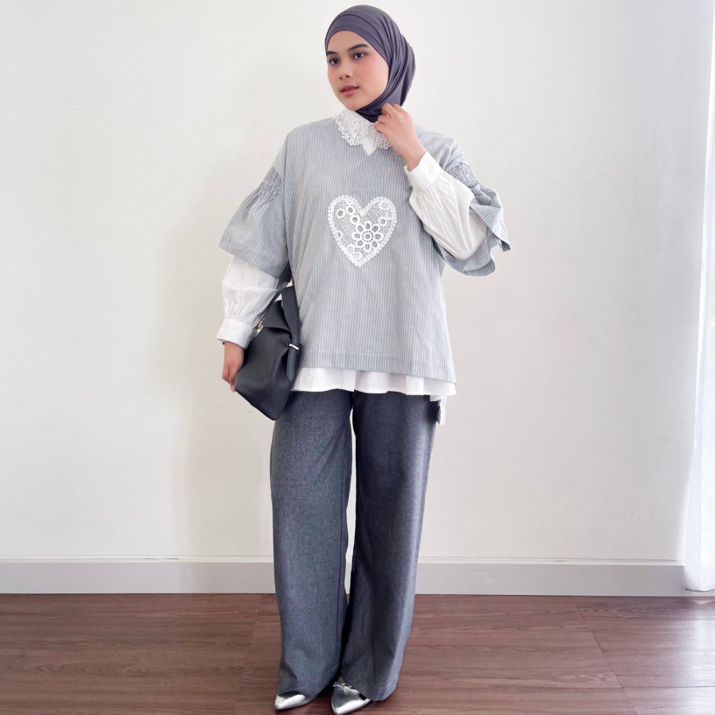 Image of Eclemix Top Hirara Stripe Outer Love