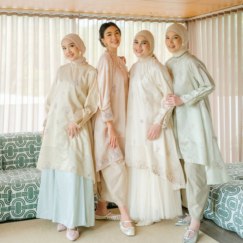 Image of Eclemix Tunic Rayyu | Atasan Wanita Motif Flower | Raya Collection