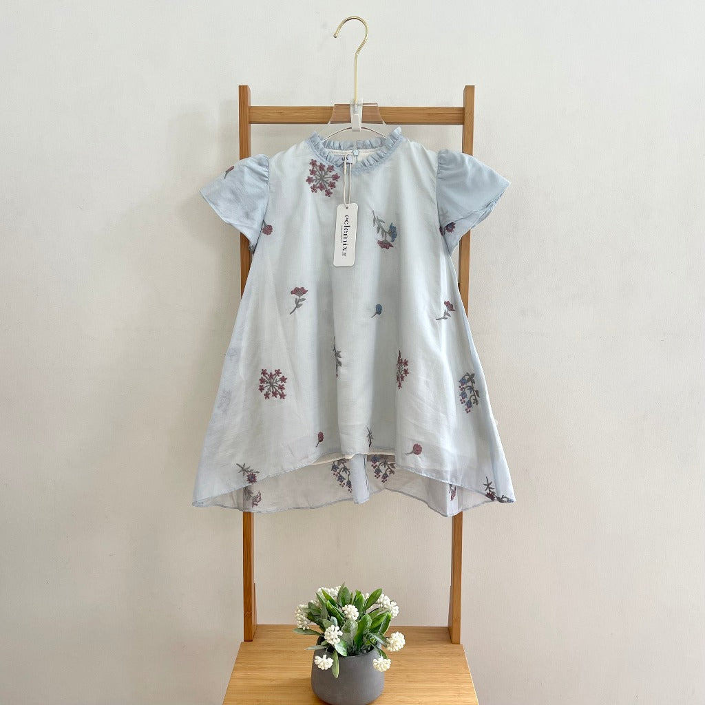 Image of Eclemix Tunic Kids Rayyu | Atasan Anak Perempuan Motif Flower | Raya Collection