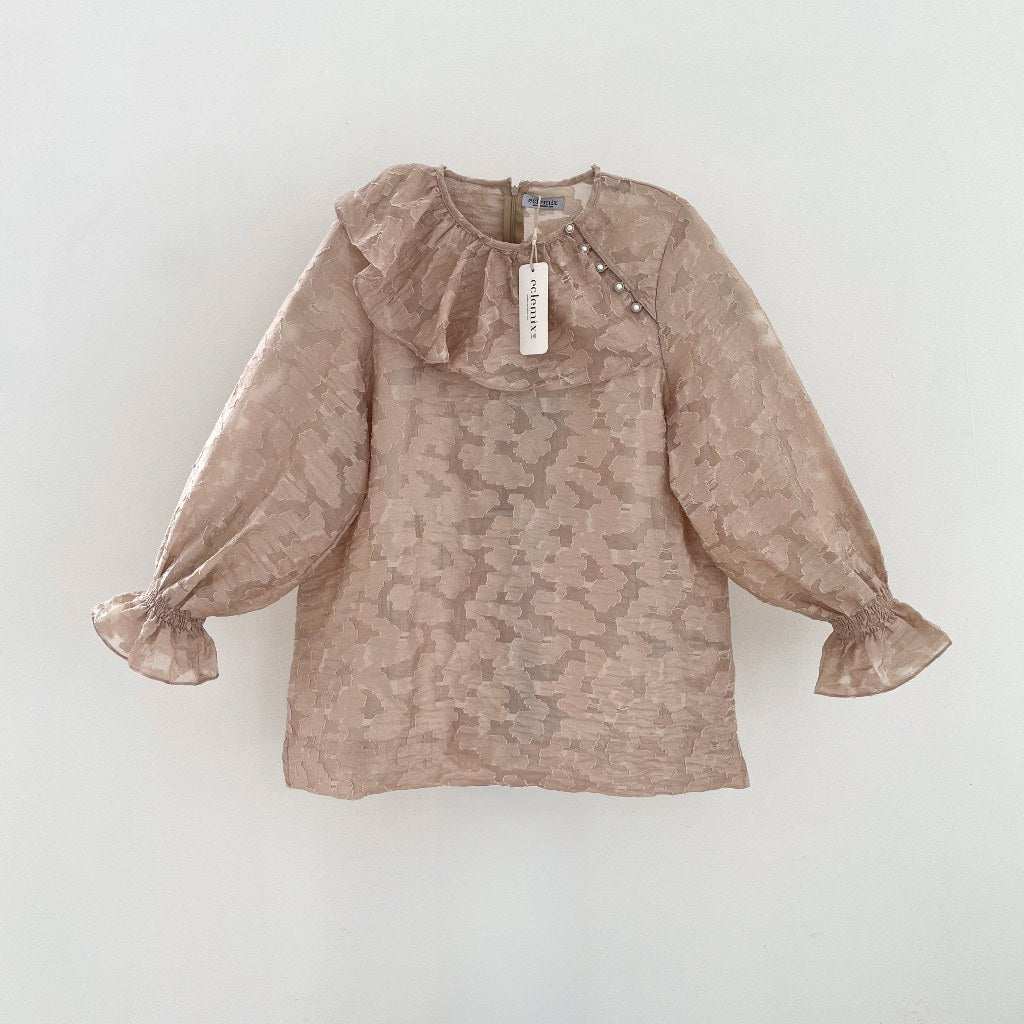 Image of Eclemix Blouse Lengan Panjang | Top Nera | Atasan Wanita Premium Pearl Button