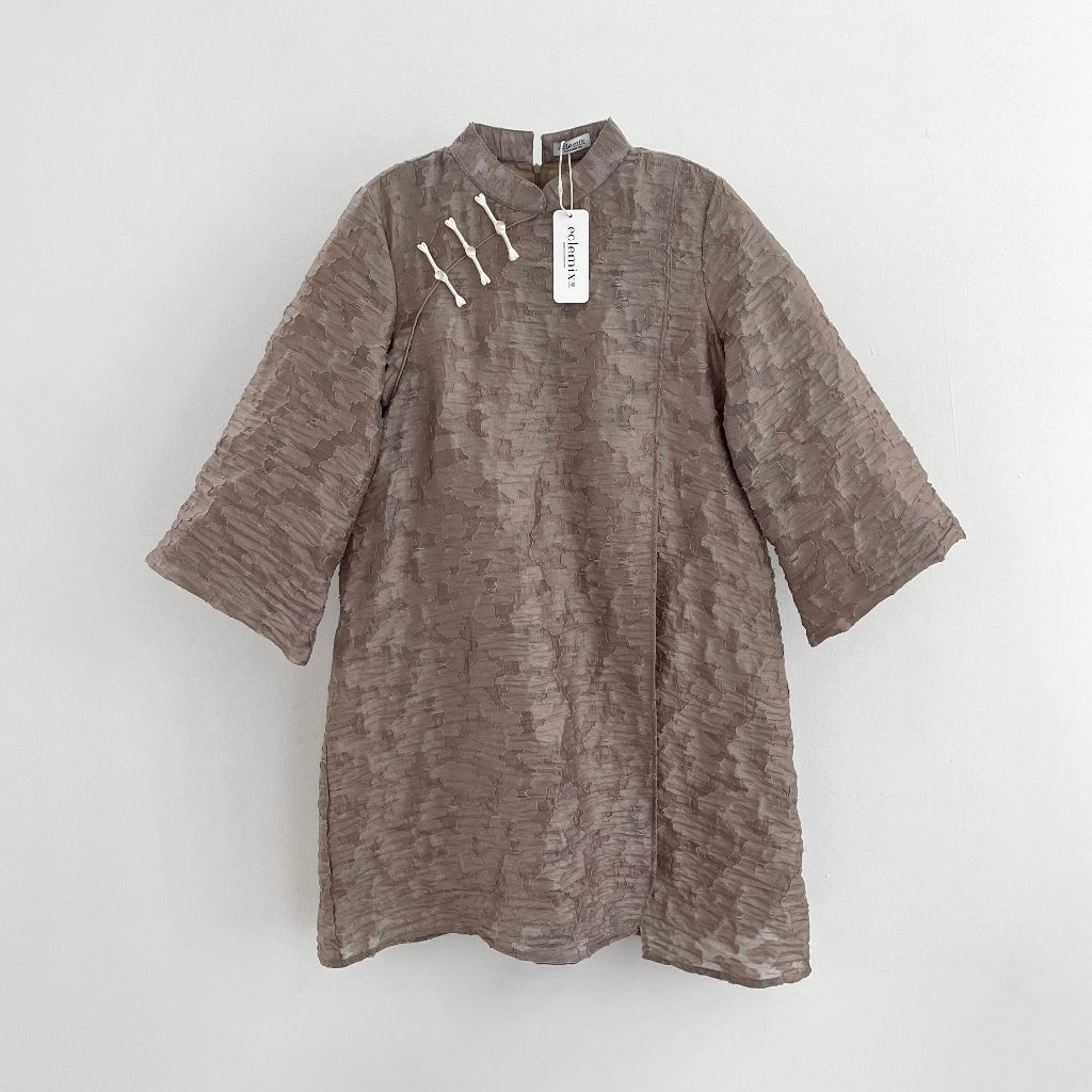 Image of Eclemix Atasan Wanita Organza | Tunic Senjaru | Elegant Oriental Modest Raya Collection