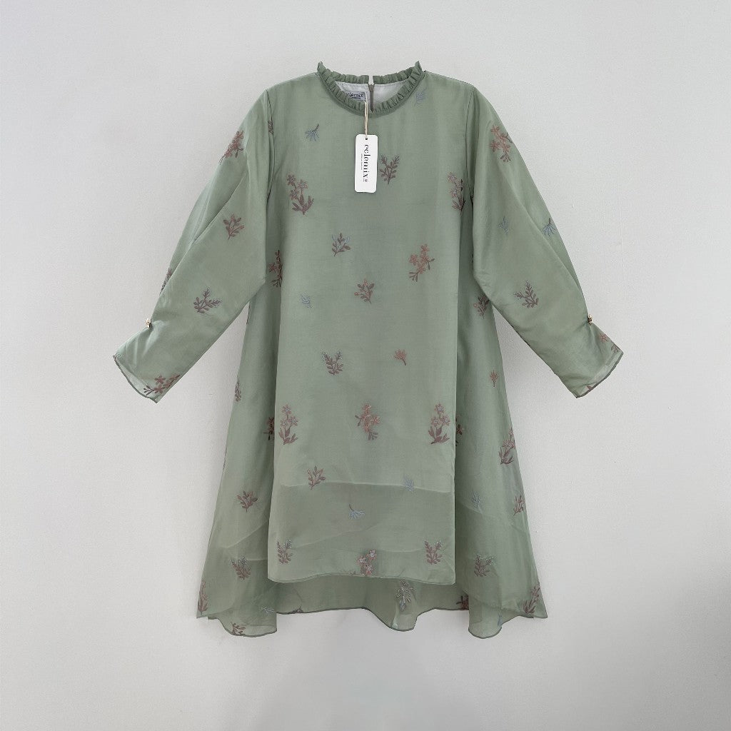 Image of Eclemix Tunic Rayyu | Atasan Wanita Motif Flower | Raya Collection