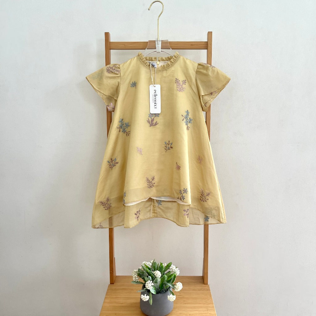 Image of Eclemix Tunic Kids Rayyu | Atasan Anak Perempuan Motif Flower | Raya Collection