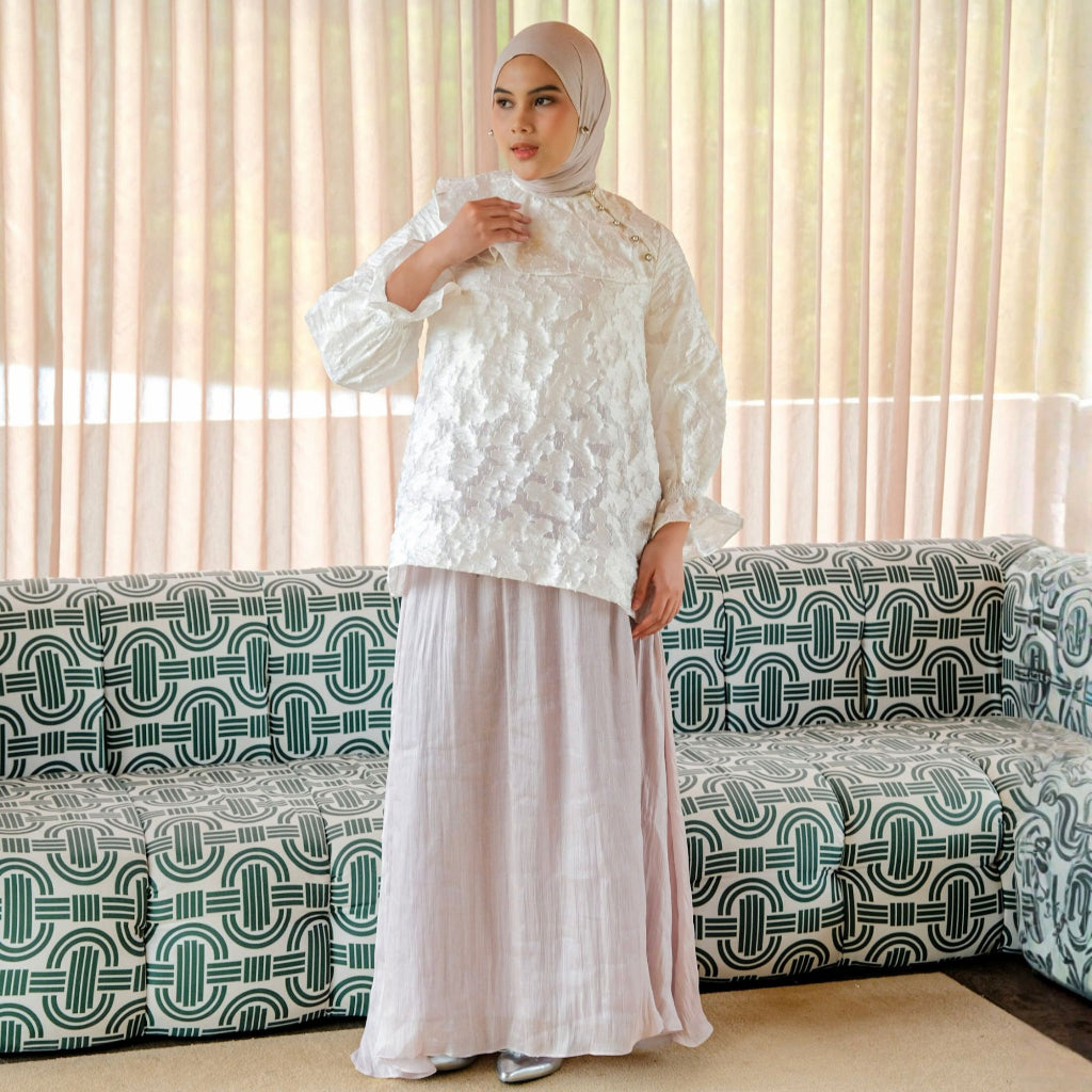 Image of Eclemix Blouse Lengan Panjang | Top Nera | Atasan Wanita Premium Pearl Button