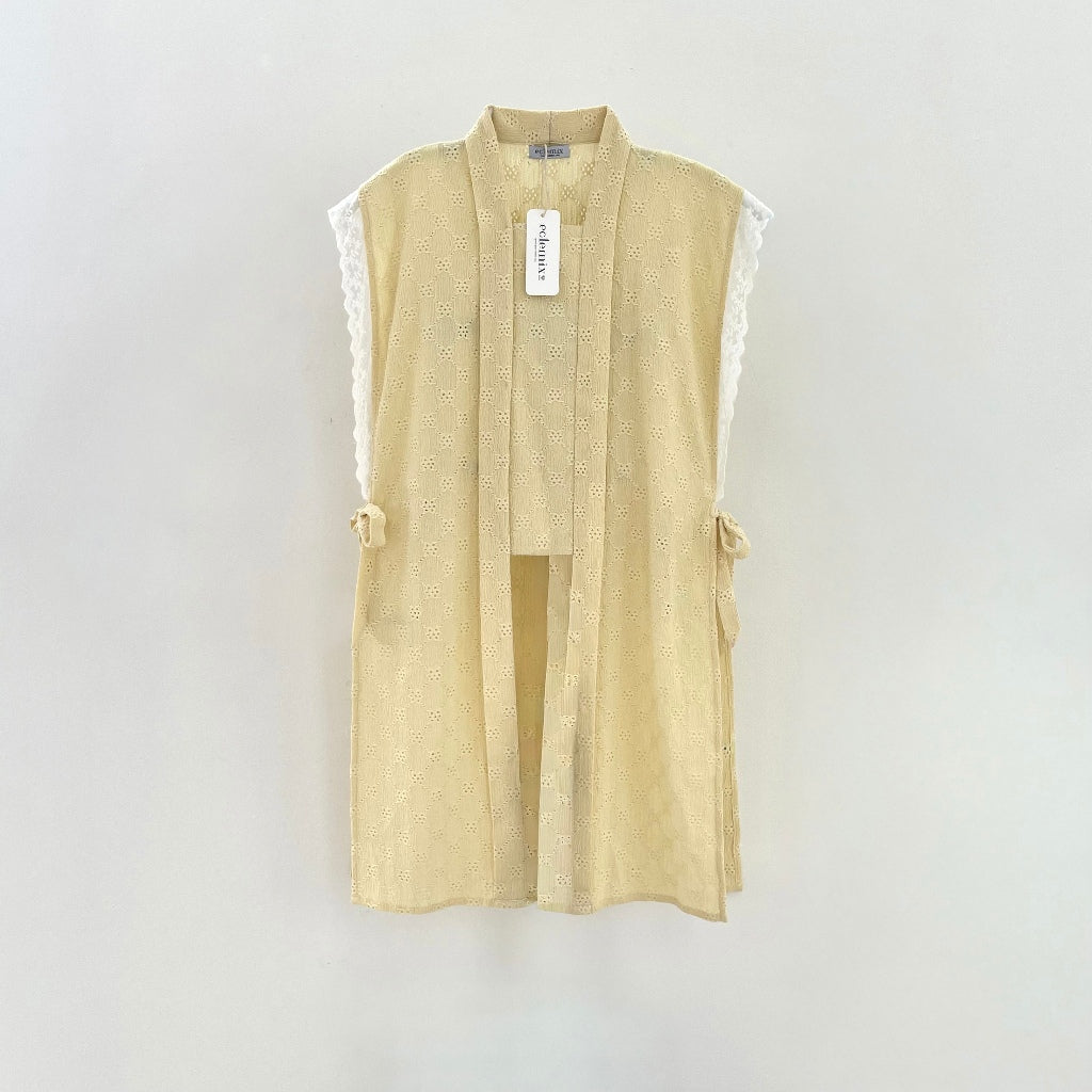 Image of Eclemix Atasan Tanpa Lengan | Outer Roona | Luaran Embroidery Desain Kutu Baru