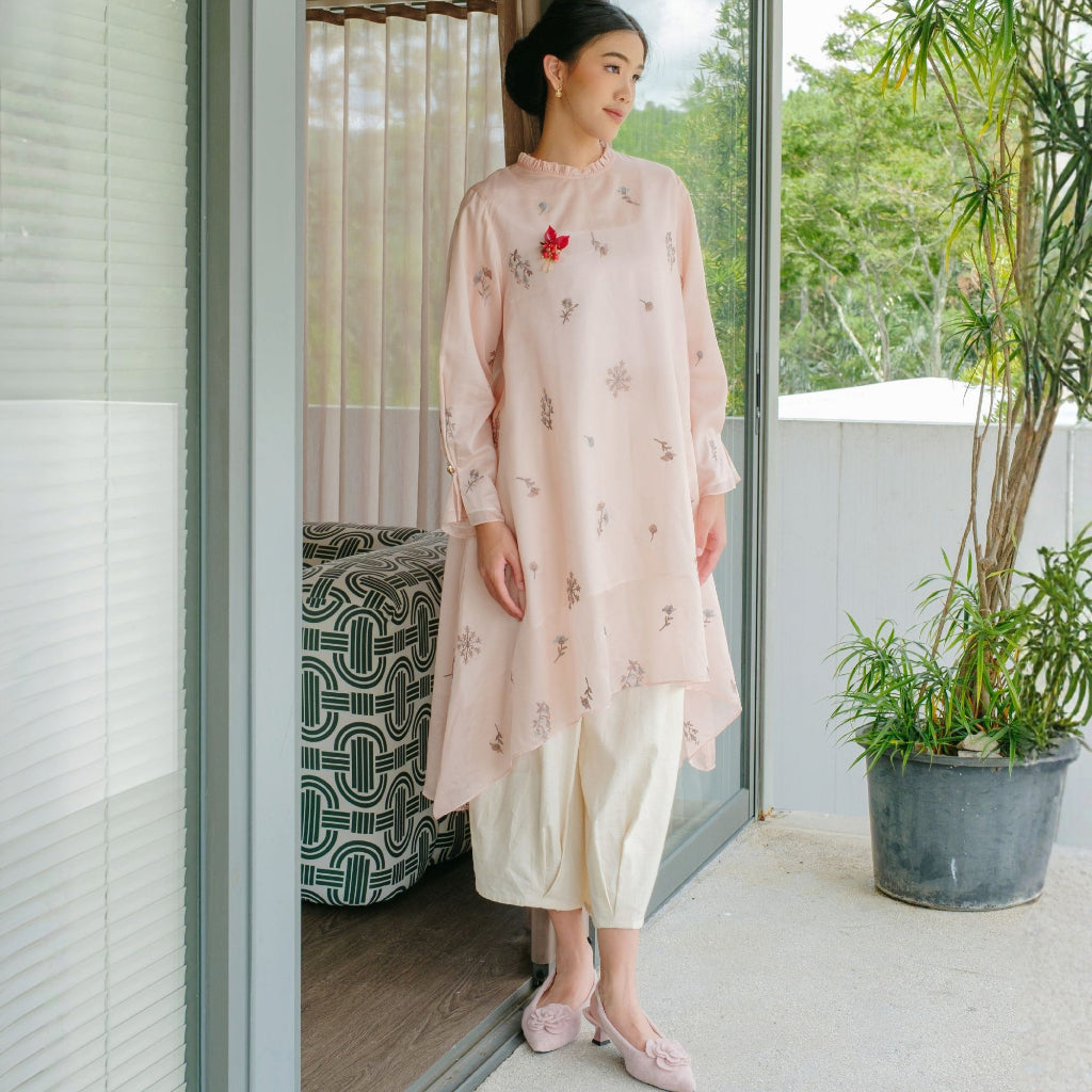 Image of Eclemix Tunic Rayyu | Atasan Wanita Motif Flower | Raya Collection