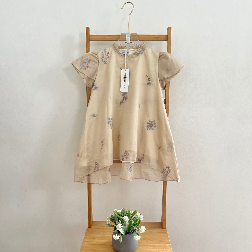 Image of Eclemix Tunic Kids Rayyu | Atasan Anak Perempuan Motif Flower | Raya Collection