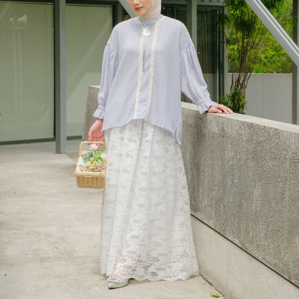 Image of Eclemix Skirt Sora | Rok Wanita Brokat A-Line