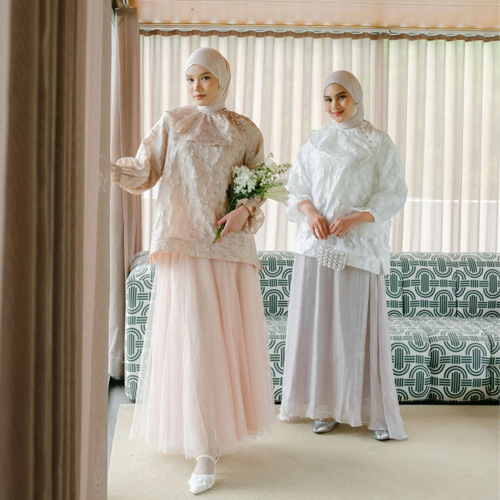 Image of Eclemix Blouse Lengan Panjang | Top Nera | Atasan Wanita Premium Pearl Button