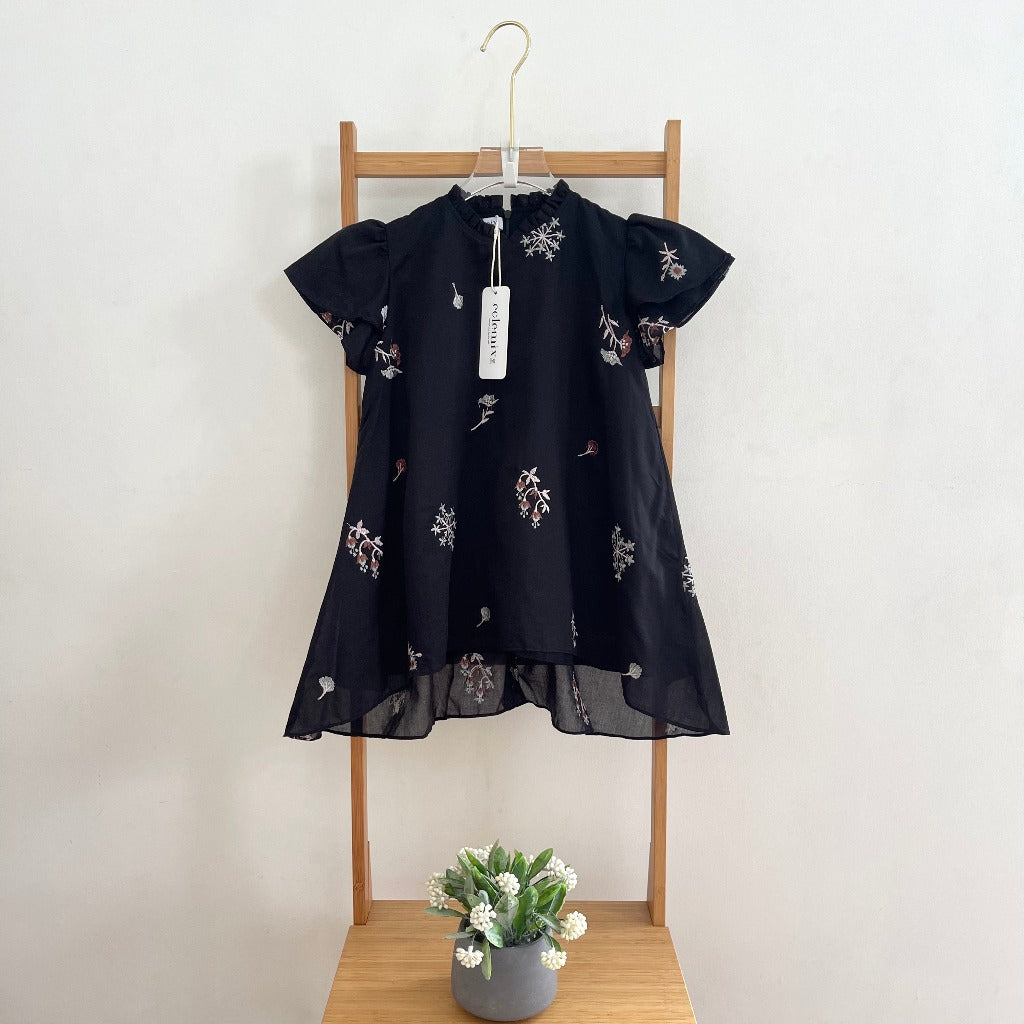 Image of Eclemix Tunic Kids Rayyu | Atasan Anak Perempuan Motif Flower | Raya Collection