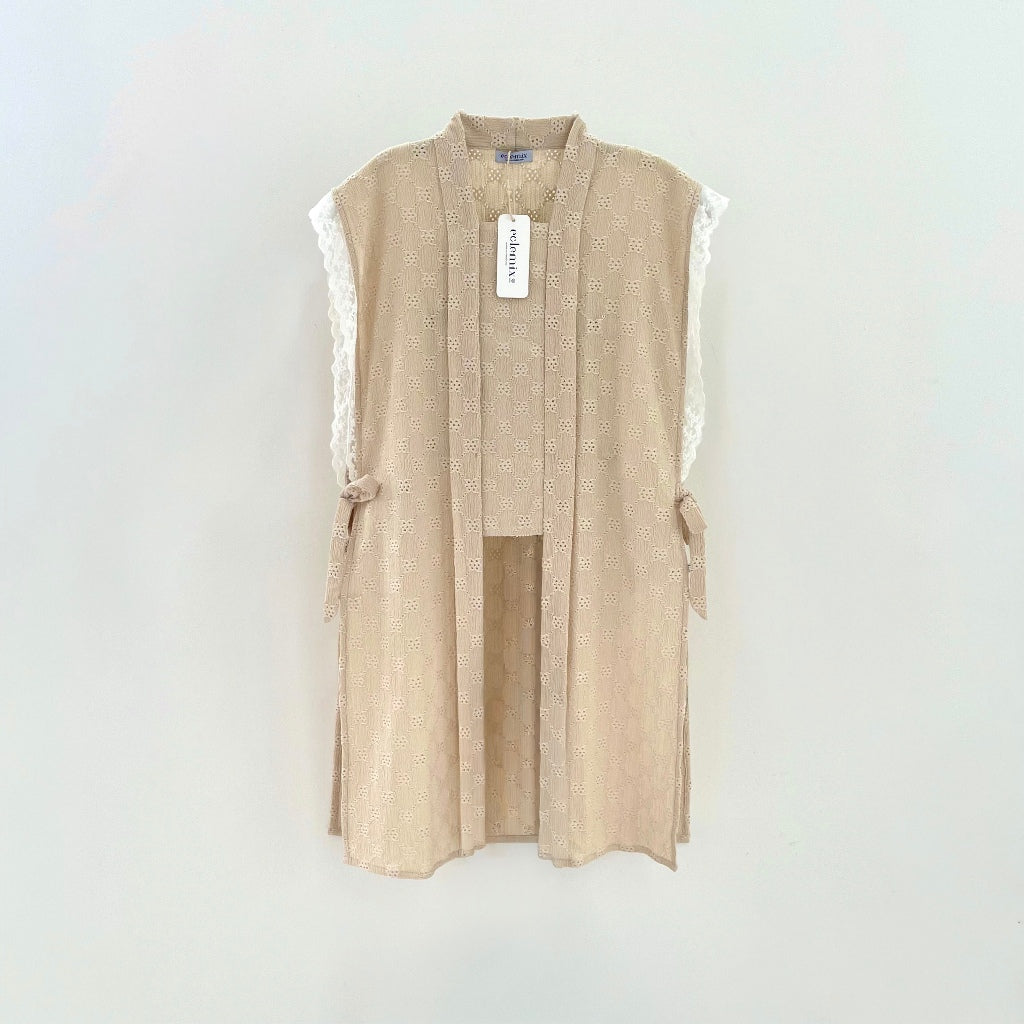 Image of Eclemix Atasan Tanpa Lengan | Outer Roona | Luaran Embroidery Desain Kutu Baru