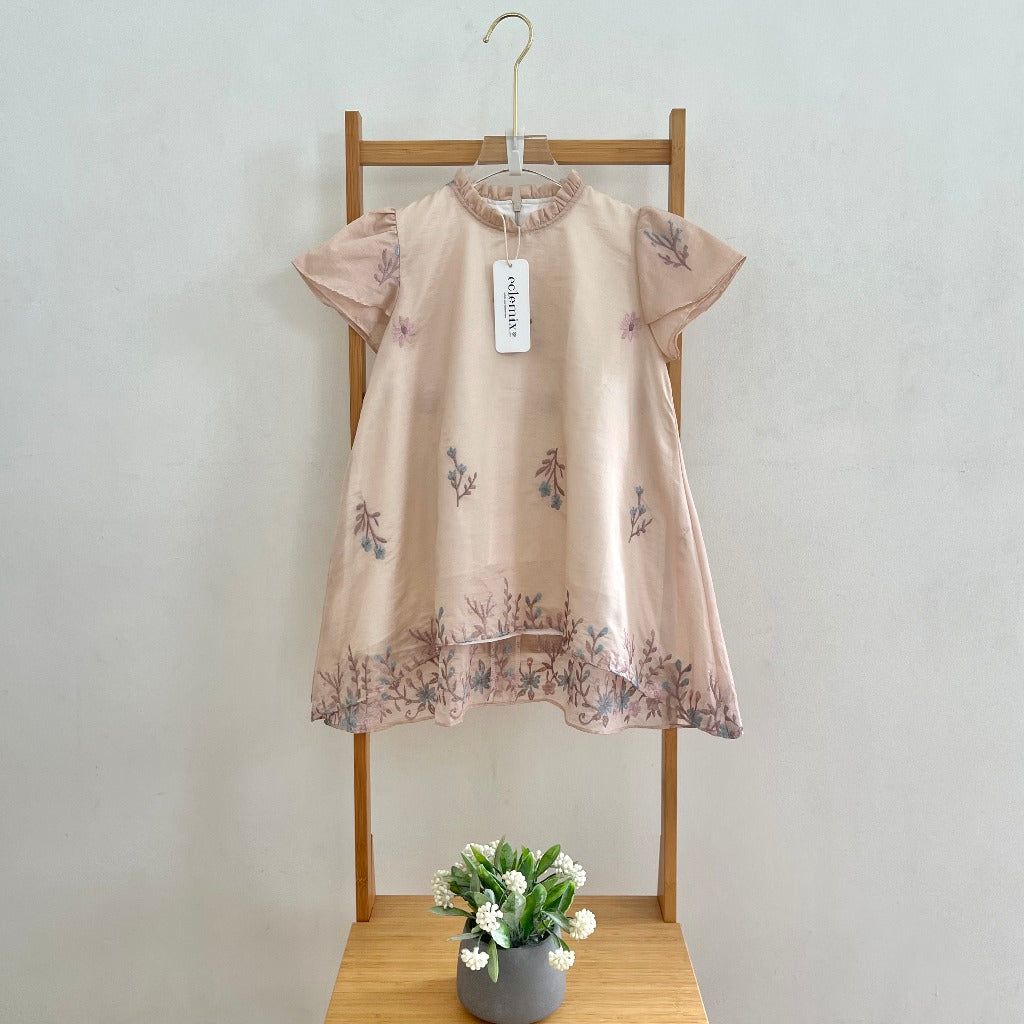 Image of Eclemix Tunic Kids Rayyu | Atasan Anak Perempuan Motif Flower | Raya Collection