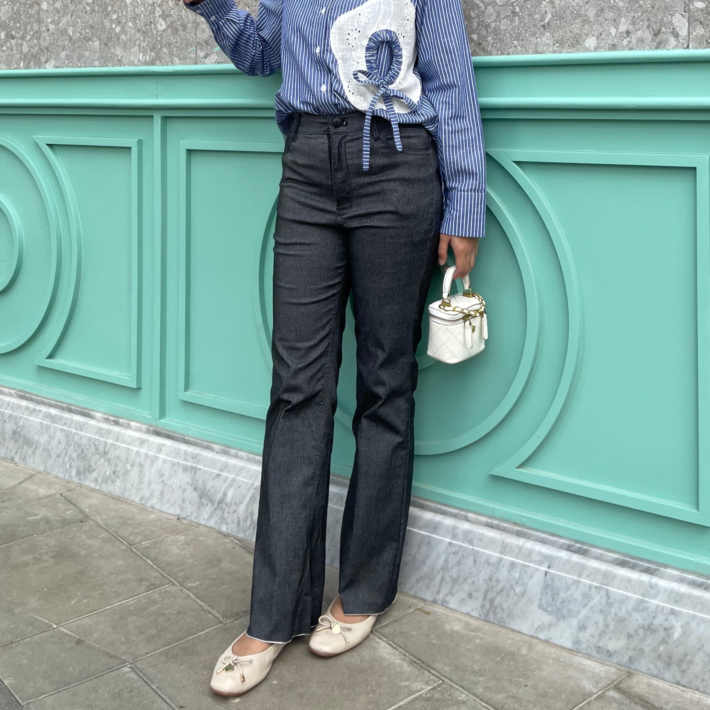 Eclemix Pants Jiwon| Celana Panjang Wanita Highwaist Cutbray Slim Fit