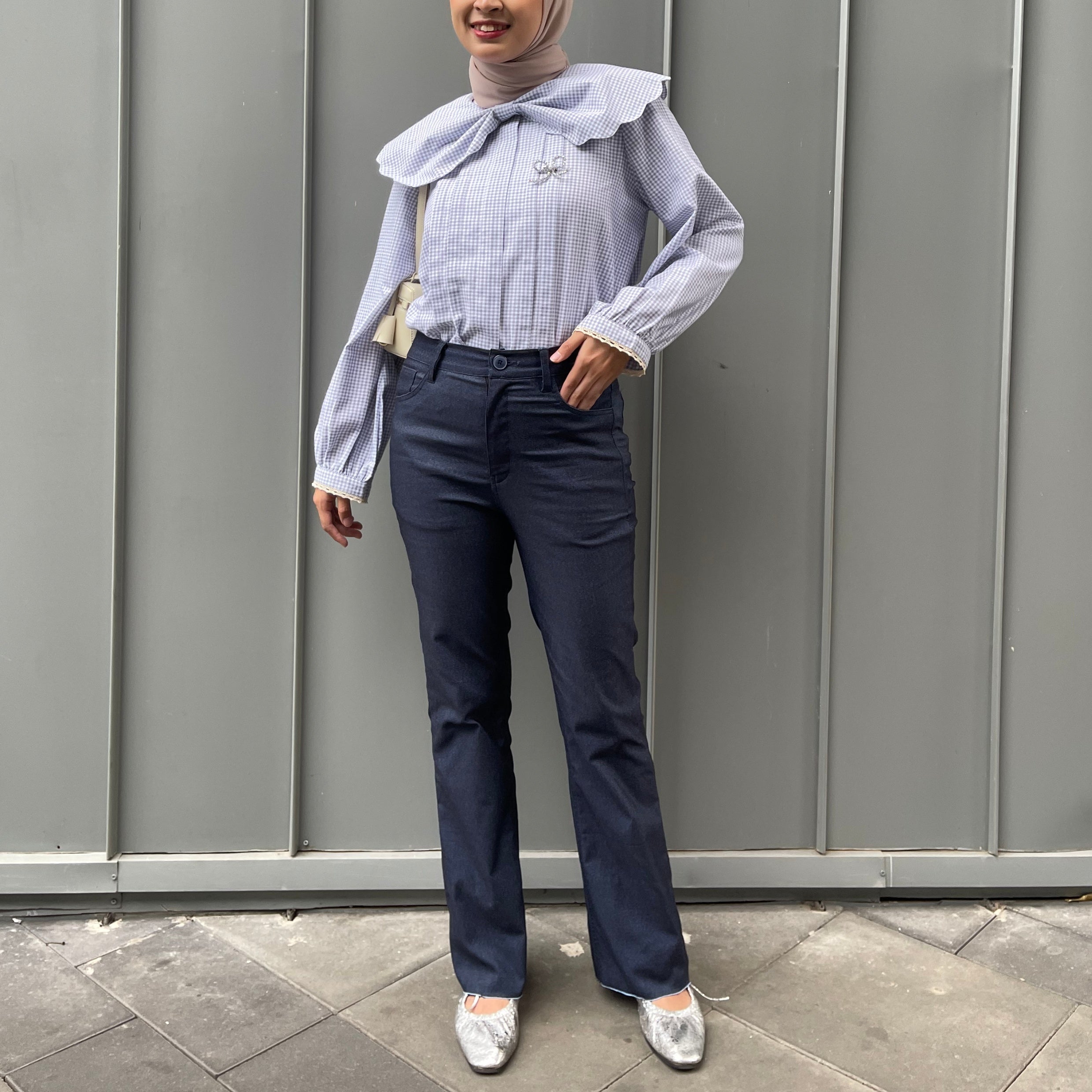Eclemix Pants Jiwon| Celana Panjang Wanita Highwaist Cutbray Slim Fit